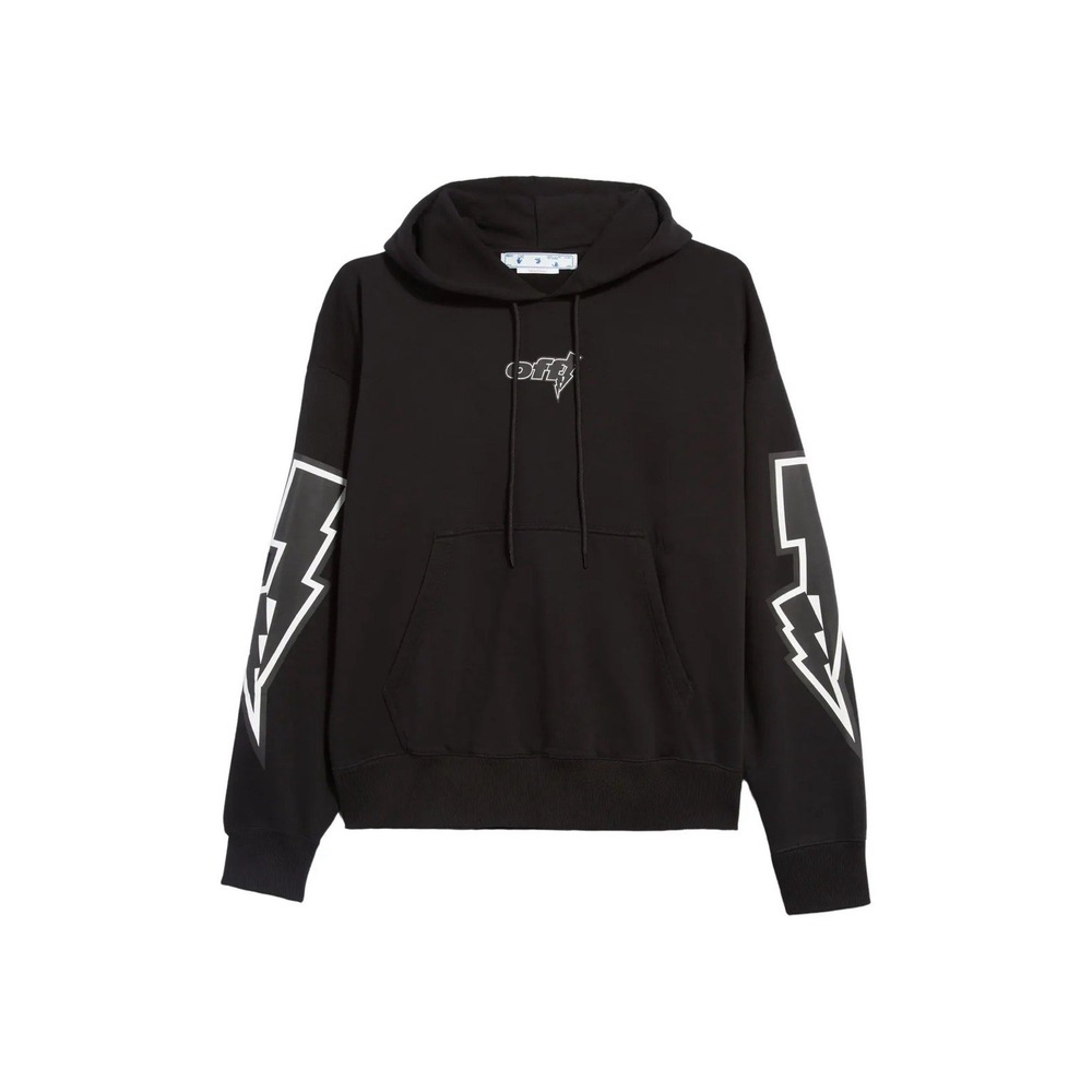 Off-White Thunder Stable Skate Hoodie in Black Size L, Authentic